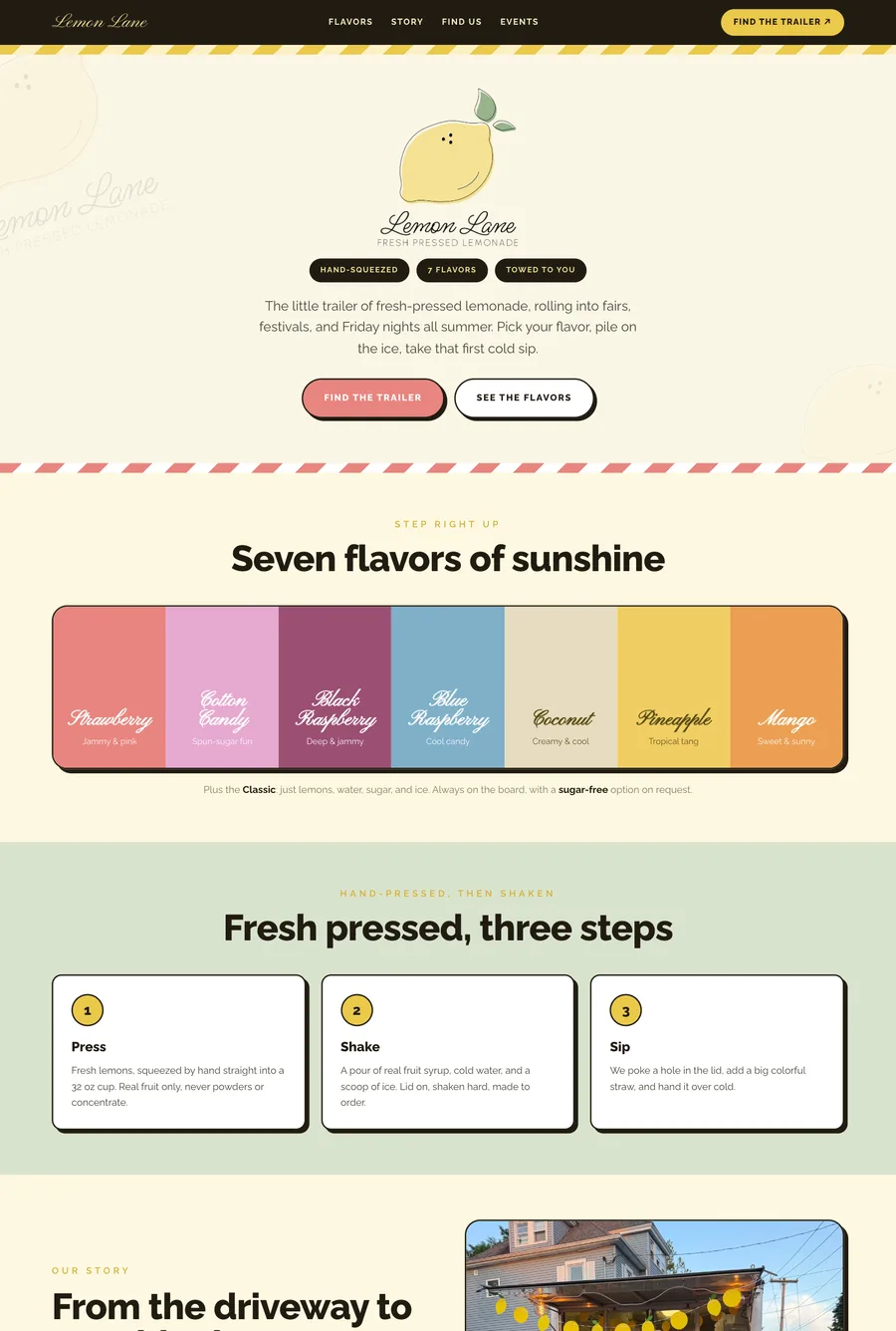 Lemon Lane website built by Good Website Company